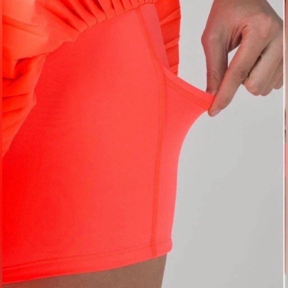 Lululemon Pleat To Street Skirt II- Grapefruit- Size 8 - Picture 4 of 10